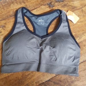 NWT Charcoal Grey Sports Bra